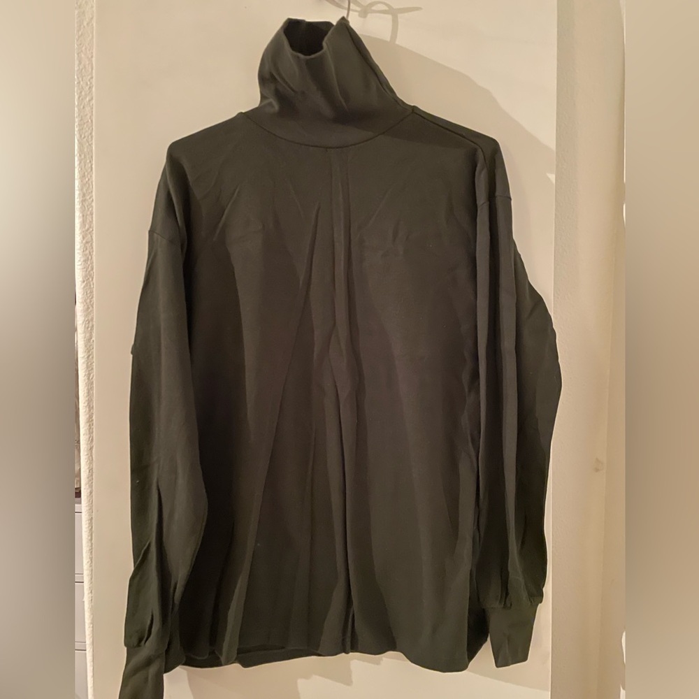 St.John’s Bay Cotton Turtleneck Sweater Olive Green